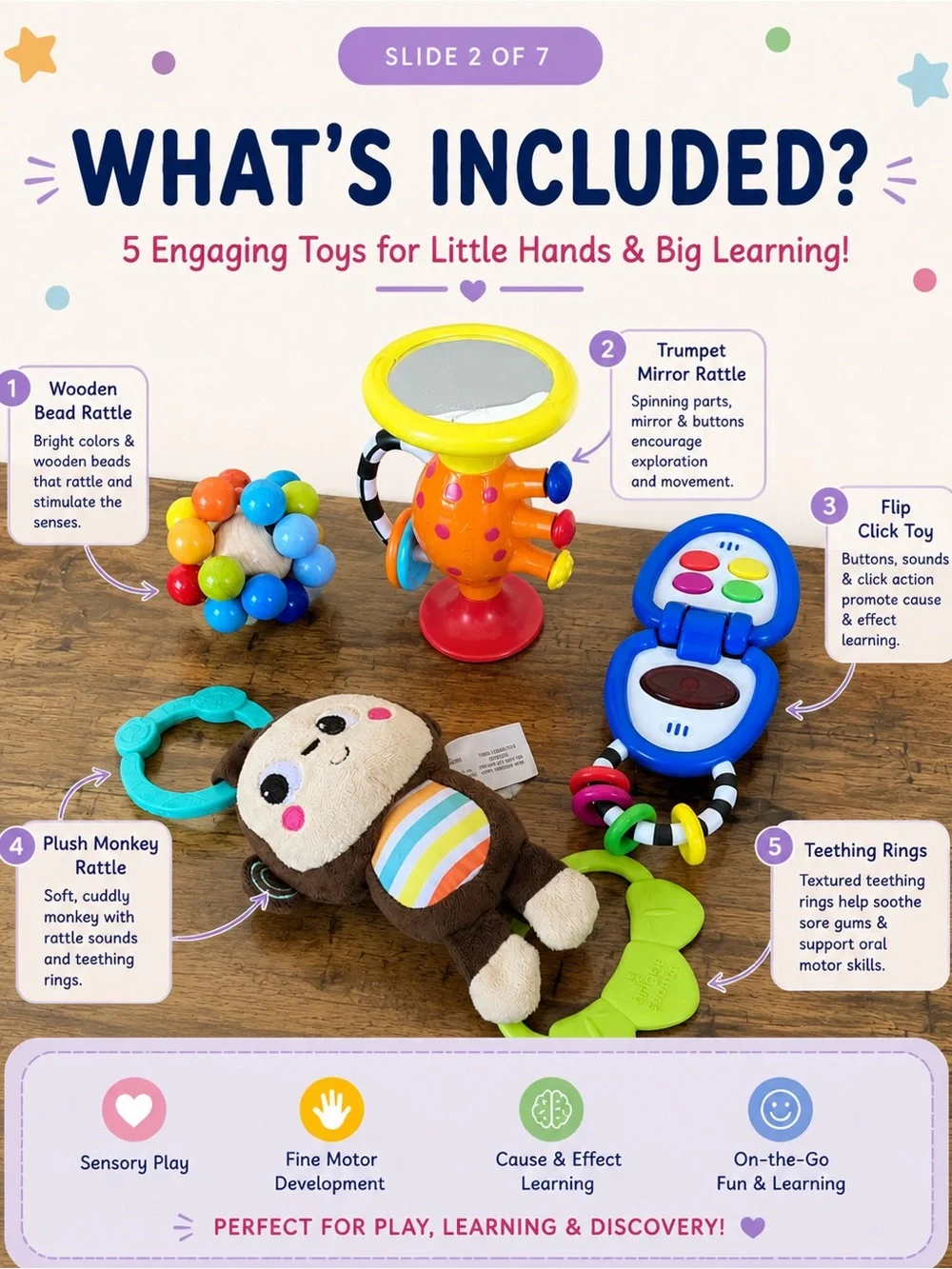 Monkey Baby Rattles Miscellaneous Toy Bag